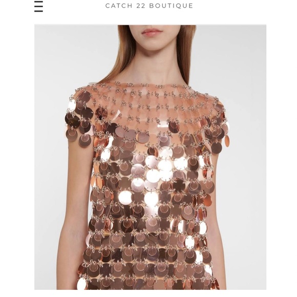 PACO RABANNE Chain-link Mini-dress Dress Size 4 - Picture 3 of 4